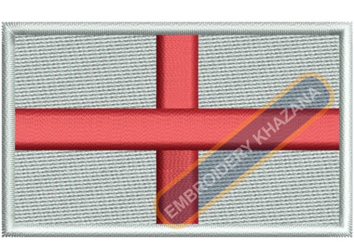 England Flag embroidery design